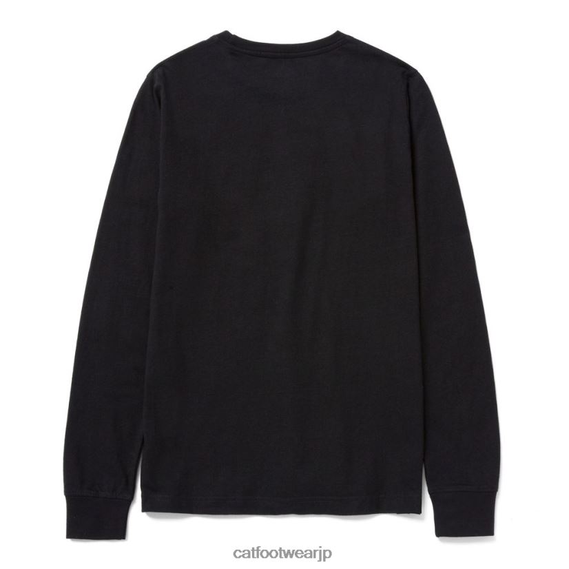 トレードマークバナー長袖Tシャツ 黒 女性 N2JB0V319 Caterpillar |トップス＆アウター